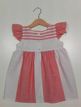Load image into Gallery viewer, Dress with curled sleeve in cotton Puglia