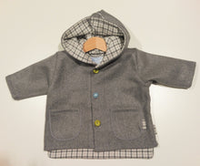 Load image into Gallery viewer, Jacket in wool, Gray with Gray details