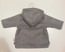 Load image into Gallery viewer, Jacket in wool, Gray with Gray details