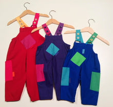 Load image into Gallery viewer, Dungaree in cotton with colored patches