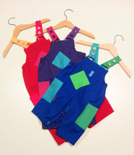 Load image into Gallery viewer, Dungaree in cotton with colored patches