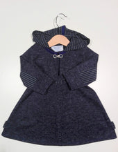 Load image into Gallery viewer, Dress with long sleeves with hood Blue