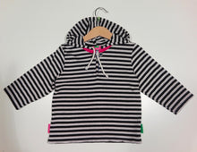 Load image into Gallery viewer, Long-sleeved striped sweater with hood