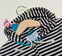 Load image into Gallery viewer, Long-sleeved striped sweater with hood