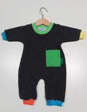 Load image into Gallery viewer, Onesie in wool with colorful cuffs