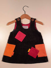 Load image into Gallery viewer, Trapeze Dress in corduroy with patches or pockets