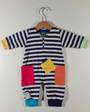 Load image into Gallery viewer, Onesie in cotton with colored patches
