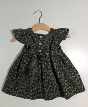 Load image into Gallery viewer, Dress with curled sleeve in corduroy