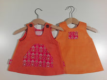 Load image into Gallery viewer, Trapeze Dress in corduroy with patches or pockets