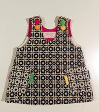 Load image into Gallery viewer, Trapeze Dress in damask fabric