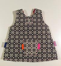 Load image into Gallery viewer, Trapeze Dress in damask fabric