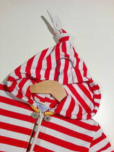 Load image into Gallery viewer, Long-sleeved striped sweater in cotton with hood