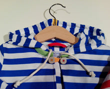Load image into Gallery viewer, Long-sleeved striped sweater in cotton with hood