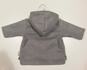 Jacket in wool, Gray with Gray details