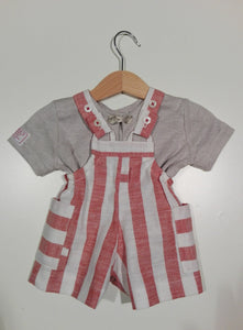 Short Dungaree in Linnen