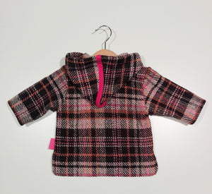 Jacket in wool with fuchsia