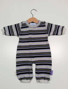 Onesie in wool with cuffs in cotton