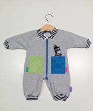 Load image into Gallery viewer, Onesie in mixed cotton with zipper
