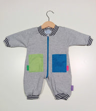 Load image into Gallery viewer, Onesie in mixed cotton with zipper
