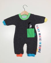 Load image into Gallery viewer, Onesie in wool with colorful cuffs
