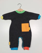 Load image into Gallery viewer, Onesie in wool with colorful cuffs
