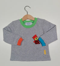 Load image into Gallery viewer, Long-sleeved sweater in mixed cotton with colorful cuffs
