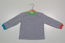 Load image into Gallery viewer, Long-sleeved sweater in mixed cotton with colorful cuffs
