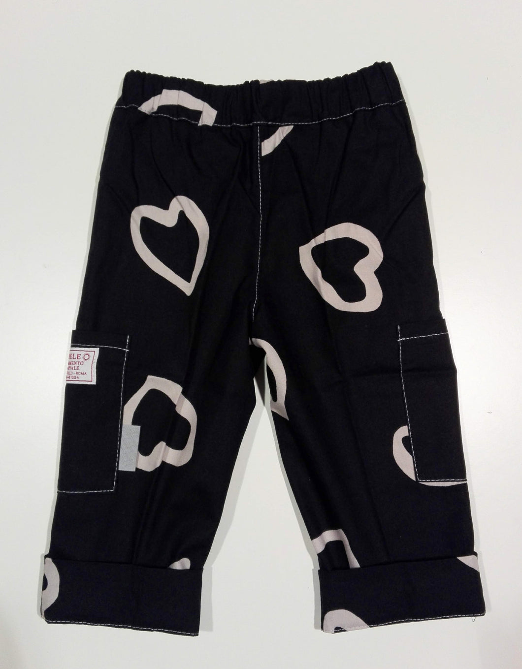 Pant midseason in cotton with hearts