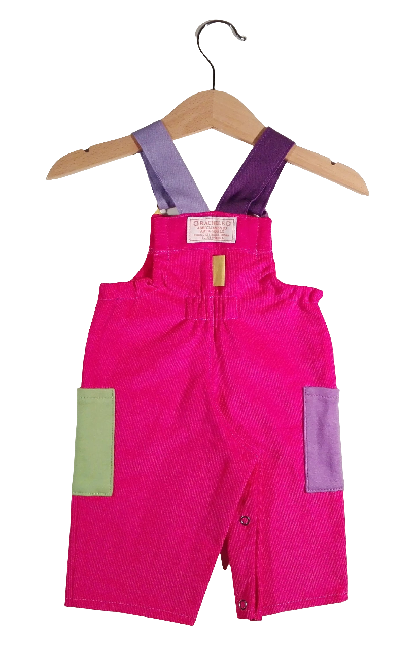 Dungaree in Corduroy Fuchsia