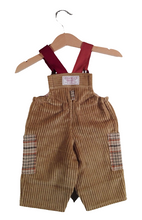 Load image into Gallery viewer, Dungaree in Corduroy Beige tweed details
