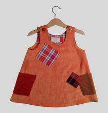Load image into Gallery viewer, Trapeze Dress in Corduroy Orange
