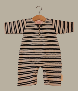 Onesie in 100% striped cotton