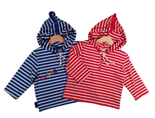 Load image into Gallery viewer, Long-sleeved striped sweater Red/White

