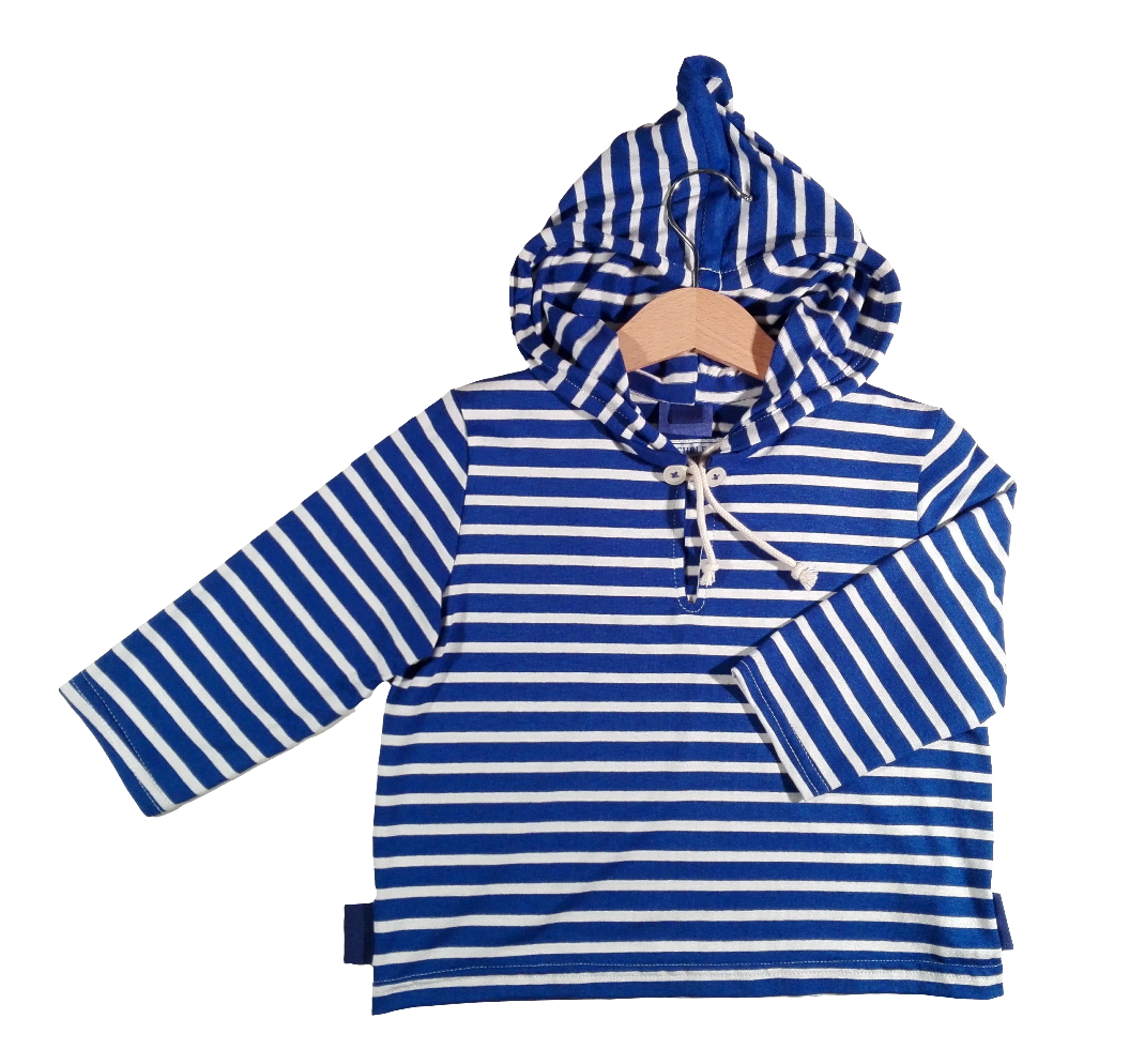 Long-sleeved striped sweater Cobalt Blue/White