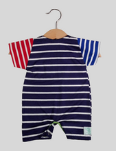 Load image into Gallery viewer, Short onesie in cotton Tricolor
