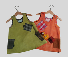Load image into Gallery viewer, Trapeze Dress in Corduroy Orange
