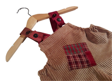 Load image into Gallery viewer, Dungaree in Corduroy Beige patchwork details
