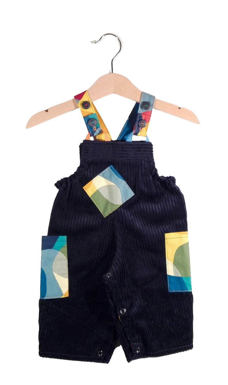 Dungaree in Corduroy Dark Blue