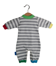 Load image into Gallery viewer, Onesie 100% soft cotton White and Grey
