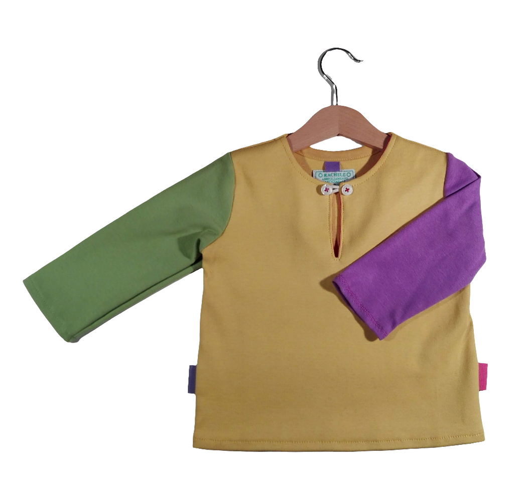Long-sleeved sweater Tricolor