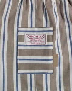 Pant midseason in cotton Striped