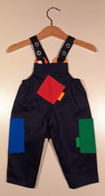 Load image into Gallery viewer, Dungaree in cotton with colored patches
