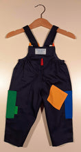 Load image into Gallery viewer, Dungaree in cotton with colored patches
