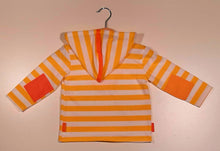 Load image into Gallery viewer, Long-sleeved striped sweater in cotton with hood
