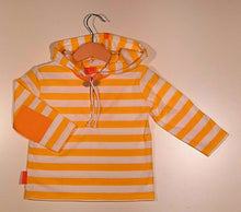 Load image into Gallery viewer, Long-sleeved striped sweater in cotton with hood
