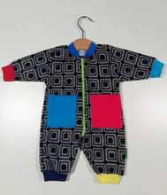 Load image into Gallery viewer, Onesie in mixed cotton and wool with zipper
