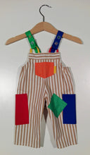 Load image into Gallery viewer, Dungaree in heavy cotton with colored patches
