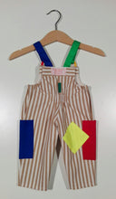 Load image into Gallery viewer, Dungaree in heavy cotton with colored patches
