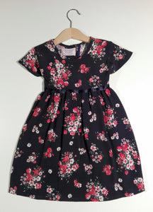 Dress with wavy sleeve in viscose