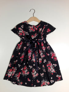 Dress with wavy sleeve in viscose